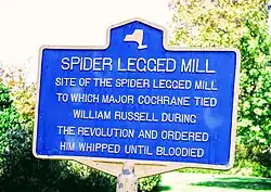 Spider legged mill historic marker