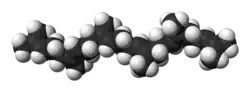Spacefill model of squalene