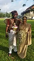 Sri Lankan Kandyan bride and groom