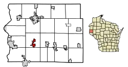 Location of Roberts in St. Croix County, Wisconsin