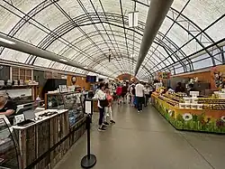 Market tent interior