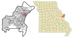 Location of Bel-Nor, Missouri