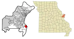 Location of Lemay, Missouri