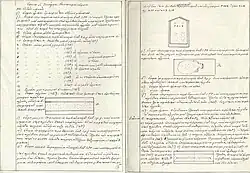 Handwritten notebook pages in Greek, including archaeological diagrams of tombs