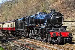 ex-LMS black five number 45428 has been named Eric Treacy in preservation