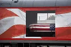 The remains of President Bush were transported by a specially painted Union Pacific funeral train from Spring, Texas to College Station, Texas on December 6, 2018