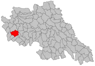 Location in Iași County