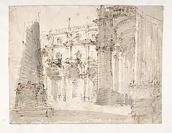 Street Scene with a Palace Facade and an Arcade, New York, Metropolitan Museum of Art