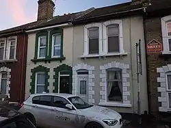 Byelaw terraced house in Strood, using cast stone
