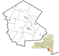 Location of Hortonville in Sullivan County, New York