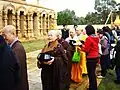 Mahāyāna nuns on alms round at Sunnataram Forest Monastery in Bundanoon, New South Wales, Australia