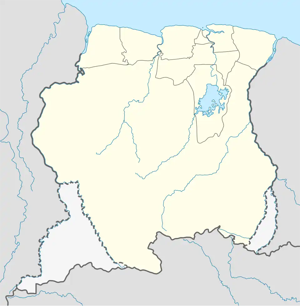 Approximate location where Akuriyó is spoken