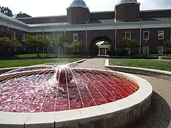 The fountain at the Science Complex