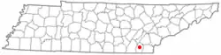 Location of East Cleveland, Tennessee