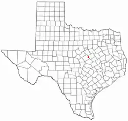 Location of Oglesby, Texas