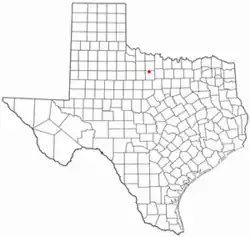 Location of Olney, Texas