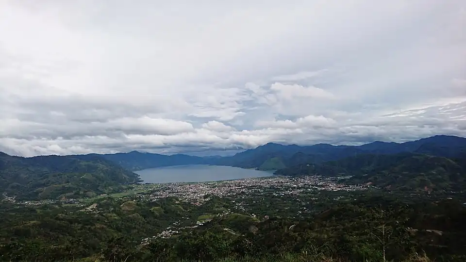 View towards Takengon and Lake Laut Tawar