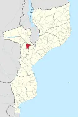 Tambara District on the map of Mozambique