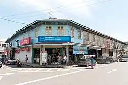 Colonial-era shoplots in downtown Tamparuli