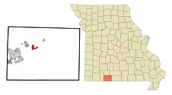 Location of Forsyth, Missouri