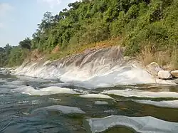 The golden sun captures the river