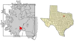 Location of Forest Hill in Tarrant County, Texas