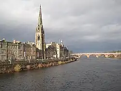 The church stands on Tay Street