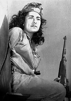 Commander Teté Puebla, entering Havana on January 8, 1959