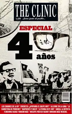 Front page of The Clinic's special edition commemorating the fortieth anniversary of the 1973 Chilean coup d'état, published on 5 September 2013.