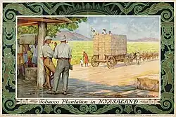 Tobacco Plantation in Nyasaland. Illustration for the Empire Marketing Board (1928)