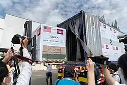The U.S. delivers Janssen COVID-19 vaccines to Cambodia as part of the COVAX program in 2021.