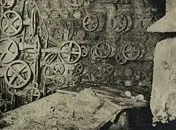 The control room of a salvaged Japanese submarine.