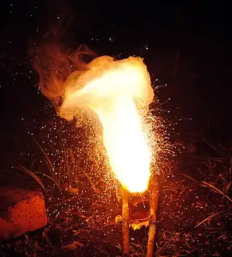 Image 32Thermite reaction, by Nikthestunned (from Wikipedia:Featured pictures/Sciences/Others)