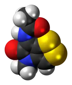 Space-filling model of the thiolutin molecule