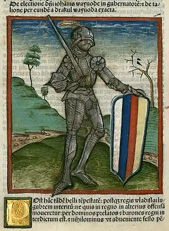 Chronica Hungarorum, Thuróczy chronicle, John Hunyadi, Hungary, warrior, armor, armoder soldier, 15th century, sword, shield, medieval, Hungarian chronicle, book, illustration, history
