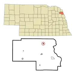 Location of Winnebago, Nebraska