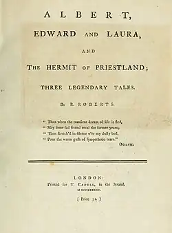 Title page of Roberts' Albert, Edward and Laura