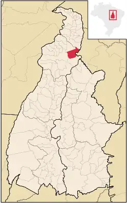 Location in Tocantins state