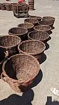 Baskets used to deliver tomatoes