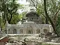 Tomb and wall mosque in Mehrauli Archaeological Park.