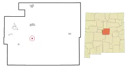 Location of Willard, New Mexico