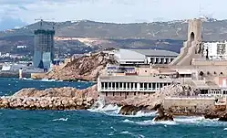 The tower under construction in 2008, seen from Endoume