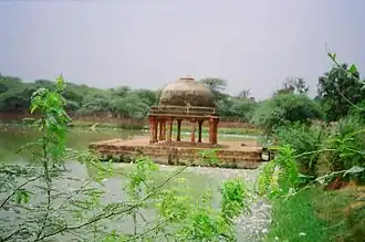 View of the pavilion in Hauz-i-Shamsi