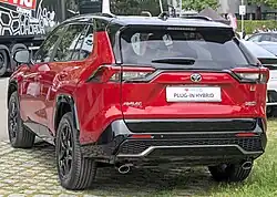 Rear view of RAV4 PHEV GR Sport (Europe)