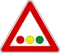 Traffic signals ahead (horizontal)