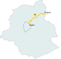 Map of route 55.