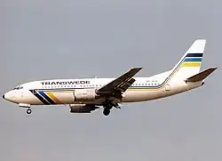 Wing-mouned twin turbojeg with low wings