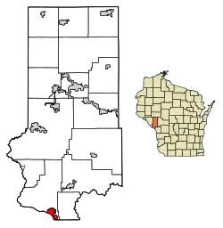 Location of Trempealeau in Trempealeau County, Wisconsin.