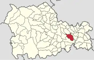 Location in Neamț County
