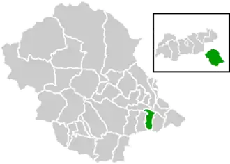 Location within Lienz district